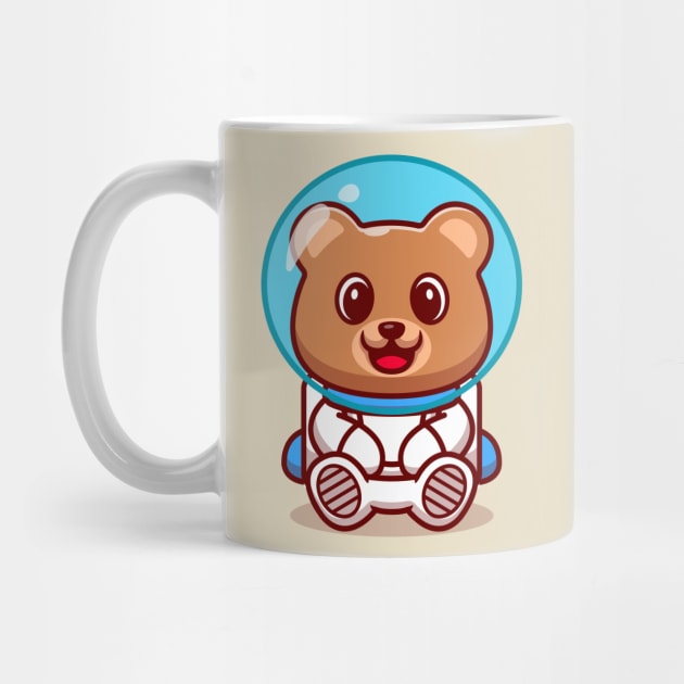 Cute Bear Astronaut Cartoon by Catalyst Labs